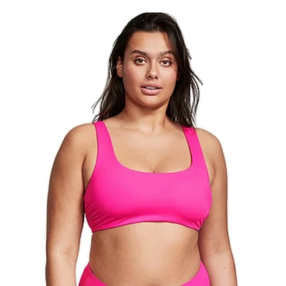 Victoria's Secret NEW Scoop Bikini Top Forever Pink Swimwear Size Small